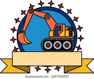 Logotipo Icono de una excavadora