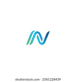 logotype icon initial N illusion element technology