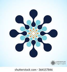 Logotype icon template. Logo for corporate identity. Design element for flyer, brochure, business cards. Vector illustration.