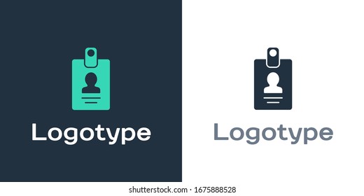 Logotype Identification badge icon isolated on white background. It can be used for presentation, identity of the company, advertising. Logo design template element. Vector Illustration