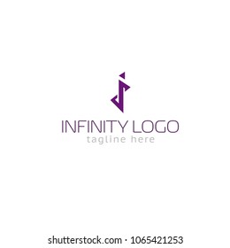 Logotype infinity, logo vector for logistic, delivery, company, business, shop, letter i