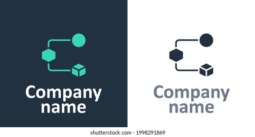 Logotipo Isometric cubo icono aislado en fondo blanco. Icono sólido de cubos geométricos. Signo cuadrado 3D. Símbolo del cuadro. Elemento de plantilla de diseño de logotipo. Vector