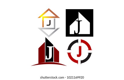 Logotype J Modern Template Set