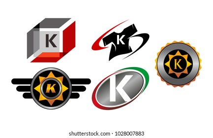 Logotype K Modern Template Set
