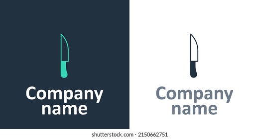 Logotype Knife icon isolated on white background. Cutlery symbol. Logo design template element. Vector