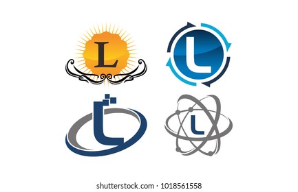 Logotype L Modern Template Set