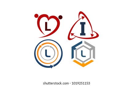 Logotype L Modern Template Set
