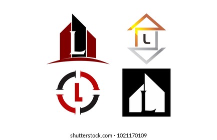 Logotype L Modern Template Set