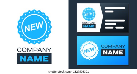 Logotype Label New icon isolated on white background. Logo design template element. Vector.