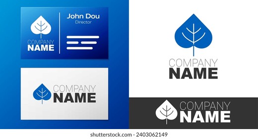 Logotype Leaf icon isolated on white background. Leaves sign. Fresh natural product symbol. Logo design template element. Vector