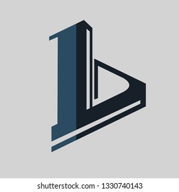 logotype, letter B and abstract buildings 