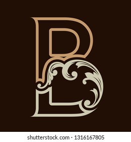 logotype letter b abstract, classic and luxury design, vector logo template, web, trademark, logo drinks and food, restaurant, cafe hotel and inn