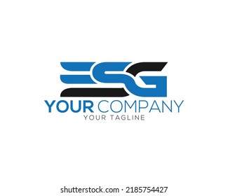 Logotype Letter ESG Simple Design Concept Vektorsymbol Illustration.