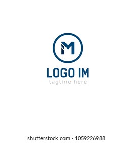 Logotype letter IM for company, shop, store, lawyer, security, logo vector