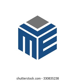 logotype with letter m, l, and e