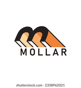 logotype letter m or number 3 usable for builder and Construction Concept Logo Design Template