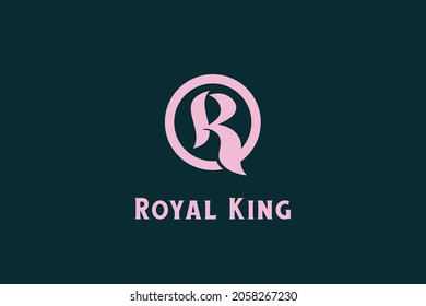 logotype letter R isolated circle , usable vector logo design template for industry, business, personal signature, firm, luxury logo design concept