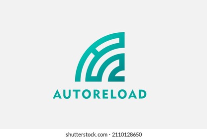 logotype letter A R in signal shape logo design template illustration,usable logo design for technology, communication, etc