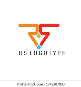 logotype letter S and R design concept