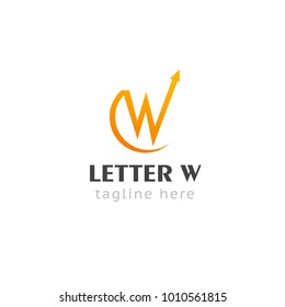 Logotype letter W for company, shop, store, lawyer, security, logo vector