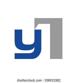 logotype of letter Y and number 1. y and one logo vector.