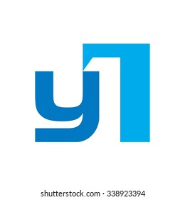 logotype of letter Y and number 1. y and one logo vector.