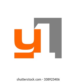 logotype of letter Y and number 1. y and one logo vector.