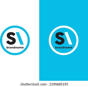 Buchstaben S und A blau 