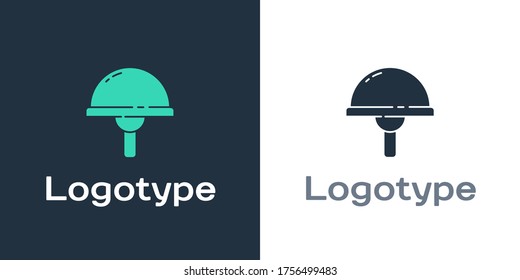 Logotype Light emitting diode icon isolated on white background. Semiconductor diode electrical component. Logo design template element. Vector Illustration