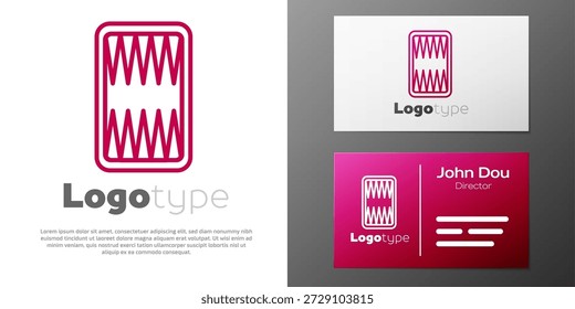 Linha de logotipo Ícone de painel de gamão isolado no fundo branco. Elemento de modelo de design de logotipo. Vetor