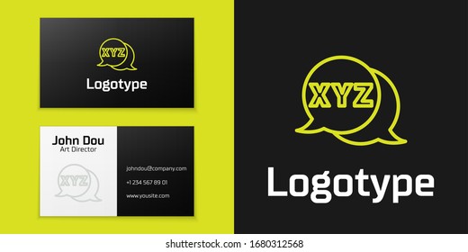 Logotype line Calculator icon isolated on black background. Accounting symbol. Business calculations mathematics education and finance. Logo design template element. Vector Illustration