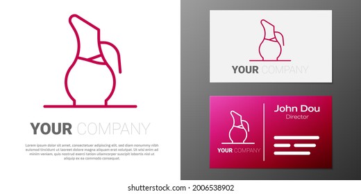 Línea de logotipo Decanter para icono de vino aislado en fondo blanco. Elemento de plantilla de diseño de logotipo. Vector