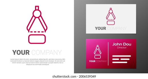 Logotype line Drawing compass icon isolated on white background. Compasses sign. Drawing and educational tools. Geometric instrument. Logo design template element. Vector