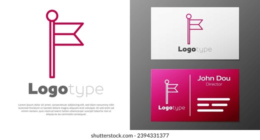 Icono de marca de línea de logotipo aislado en fondo blanco. Símbolo del marcador de ubicación. Elemento de plantilla de diseño de logotipo. Ilustración vectorial