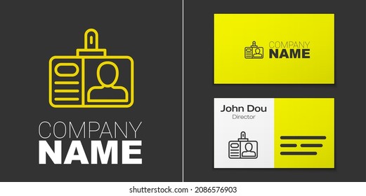Icono de identificación de línea de logotipo aislado en fondo gris. Se puede usar para presentación, identidad de la empresa, publicidad. Elemento de plantilla de diseño de logotipo. Vector