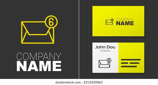 Logotype line Mail and e-mail icon isolated on grey background. Envelope symbol e-mail. Email message sign. Logo design template element. Vector