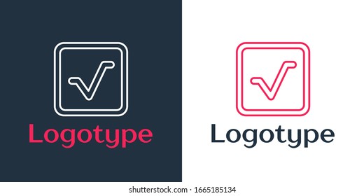 Logotype line Open book icon isolated on white background. Logo design template element. Vector Illustration