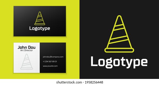 Línea de logotipo Icono de la parte de sombrero aislado en el fondo negro. Qué cumpleaños. Feliz Navidad y Feliz Año Nuevo. Elemento de plantilla de diseño de logotipo. Vector
