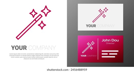 Logotype line Photo retouching icon isolated on white background. Photographer, photography, retouch icon. Logo design template element. Vector
