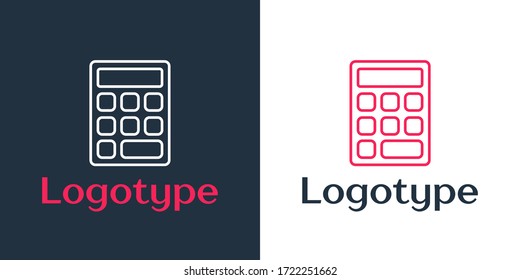 Logotype line Triangle math icon isolated on white background. Logo design template element. Vector Illustration