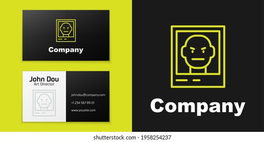 Línea de logotipo Icono de afiche Wanted aislado en fondo negro. Recompensa el dinero. Crimen vivo o muerto es ilegal. Elemento de plantilla de diseño de logotipo. Vector