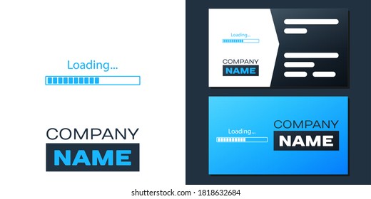 Logotype Loading icon isolated on white background. Progress bar icon. Logo design template element. Vector.