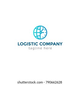 Logotype Logistic Company, Logo Vector For Shop, Store, Transportation, Delivery