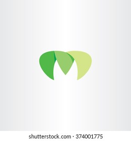 logotype m green m letter logo icon vector element brand