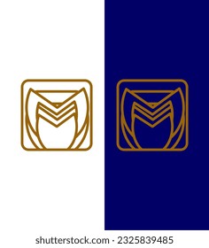 Logotype M icon vector design template