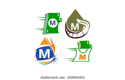 Logotype M Modern Template Set