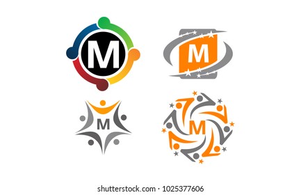 Logotype M Modern Template Set