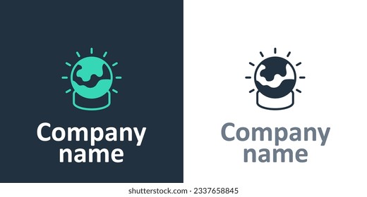 Logotype Magic ball icon isolated on white background. Crystal ball. Logo design template element. Vector
