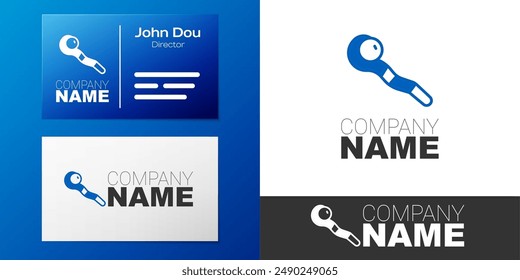 Icono del personal de Logotype Magic aislado sobre fondo blanco. Varita mágica, cetro, palo, vara. Elemento de Plantilla de diseño de logotipo. Vector