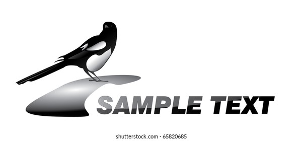Logotype with magpie